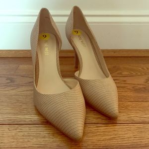 👠Nine West Nude Heels-EUC 👠
